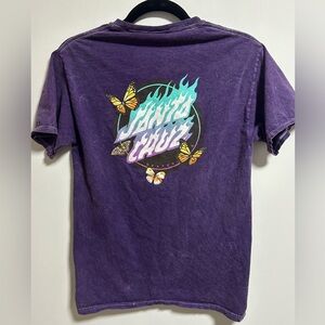 Santa Cruz Butterfly Purple Acid Wash T-Shirt